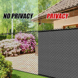 Gray Fence Privacy Screen Windscreen- Heavy Duty Fencing Mesh Shade Net Cover