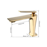 JIENI Golden Polished Bathroom Basin Faucet Brass Rose Gold Plated Deck Mount Faucet Vanity Mixer Plumbing Fixture Stream Tap