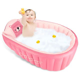 Inflatable Baby Bathtub Chair Cute Bear Infant Bathing Seat Tubs Non-Slip Swimming Pool