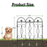 Large Decorative Garden Fence Outdoor Coated Metal Rustproof Landscape