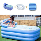 Foldable Inflatable Bathtub Travel Blue Bathtub for Adults Large Tub