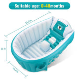 Inflatable Baby Bathtub Chair Cute Bear Infant Bathing Seat Tubs Non-Slip Swimming Pool