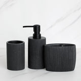 Black Bathroom Accessories Soap Dispenser Toothbrush Holder Tumbler Soap