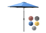 9ft Outdoor Aluminum Patio Umbrella, with Push Button Tilt and Crank for Shade