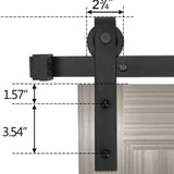 Sliding Barn Door Hardware Kit Mechanism Antique Upgraded Version Quality Carbon Steel