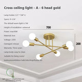 6 Heads LED Modern Ceiling Chandelier Hanging Lamp for Ceiling Dining Living Room