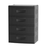 4 Drawer Plastic Garage Storage Cabinet Black Garage Cabinets