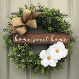 Christmas decoration wreath wall hanging Eucalyptus small clear wreath door