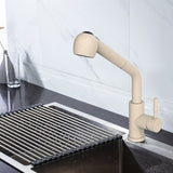 Black Kitchen Tap Pull Out Kitchen Sink Mixer Tap Brushed Nickle Stream Sprayer Head