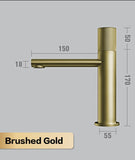 Brass black bathroom faucet round hand washing toilet table under high-end