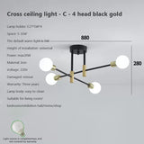 6 Heads LED Modern Ceiling Chandelier Hanging Lamp for Ceiling Dining Living Room