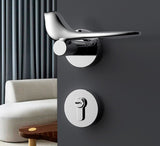 Gold Bird Modern Minimalist Split Door Lock Set Bedroom Interior Door Handle