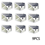 Solar Light Outdoor 100 LED Wall Lamp PIR Motion Sensor Lamp Waterproof