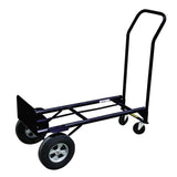 Milwaukee 800 lb. Capacity 2-in-1 Convertible Hand Truck with 10" flat free tires tool cart