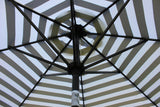 9ft Outdoor Aluminum Patio Umbrella, with Push Button Tilt and Crank for Shade