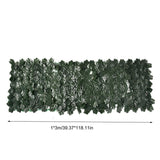 1x3M / 39.37x118.11inch Faux Ivy Green Leaf Privacy Screen Artificial Plant Grass Balcony Fence