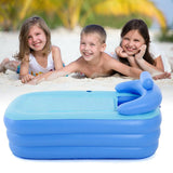 Foldable Inflatable Bathtub Travel Blue Bathtub for Adults Large Tub