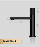 Brass black bathroom faucet round hand washing toilet table under high-end