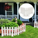 2pcs Plastic Fence Courtyard Indoor Small Fence with 4 Base White