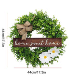 Christmas decoration wreath wall hanging Eucalyptus small clear wreath door