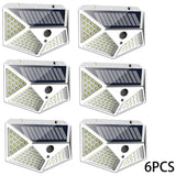 Solar Light Outdoor 100 LED Wall Lamp PIR Motion Sensor Lamp Waterproof