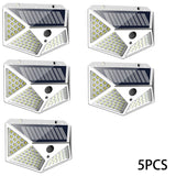 Solar Light Outdoor 100 LED Wall Lamp PIR Motion Sensor Lamp Waterproof