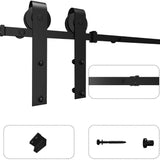 Sliding Barn Door Hardware Kit Mechanism Antique Upgraded Version Quality Carbon Steel