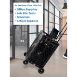 Mesh Utility Cart Folding Collapsible Hand Crate with Wheels 55 Lbs Capacity trolley cart.