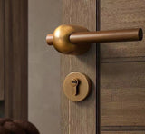 Black Walnut Door Lock American Style Bedroom Door Lock Interior Door Handle