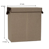 Double Laundry Hamper Sorter Collapsible with Two Compartments