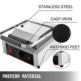 Electric Contact Grill Griddle Commercial Panini Press Grill Non-Stick for Outdoor