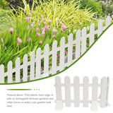 2pcs Plastic Fence Courtyard Indoor Small Fence with 4 Base White