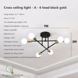 6 Heads LED Modern Ceiling Chandelier Hanging Lamp for Ceiling Dining Living Room