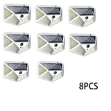 Solar Light Outdoor 100 LED Wall Lamp PIR Motion Sensor Lamp Waterproof