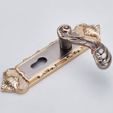 Golden Interior Door Handle Lock Security Anti-Theft Modern Bedroom Wooden Door