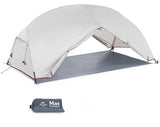 Waterproof Double Layer Outdoor Tent Aluminum Rod Gray Ultralight Single Camping Tents Mat