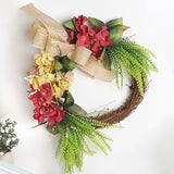 Artificial wreath garden farmhouse front door home living room party wall hanging