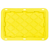 23 Gal. Plastic Storage Tote, Black Bottom and Yellow Snap Lid (4 pk.)