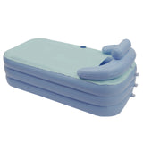 Foldable Inflatable Bathtub Travel Blue Bathtub for Adults Large Tub