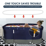 120Cm/47.24inch Bathtub Folding Bath Bucket Thicken Shower Barrel Adult IceTub