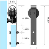 Sliding Barn Door Hardware Kit Mechanism Antique Upgraded Version Quality Carbon Steel