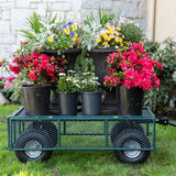 Steel Garden Cart with Removable Sides 700lb Capacity, 38” X 20” Towable