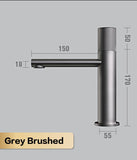 Brass black bathroom faucet round hand washing toilet table under high-end