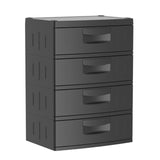 4 Drawer Plastic Garage Storage Cabinet Black Garage Cabinets