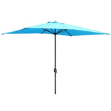 Crank Rectangular Patio Umbrella, Family Yard Sun Umbrella