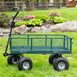 Steel Garden Cart with Removable Sides 700lb Capacity, 38” X 20” Towable