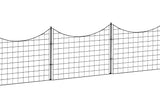 25in Semi-Permanent Black Metal Garden Fence (5 Pack)