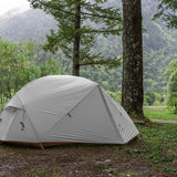 Waterproof Double Layer Outdoor Tent Aluminum Rod Gray Ultralight Single Camping Tents Mat