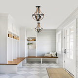 Light Adjustable Height Pendant Light Convertible Vintage Flush Mount Ceiling Light