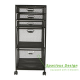 Rolling File Cabinet Cart with 5 Drawers and Wheels